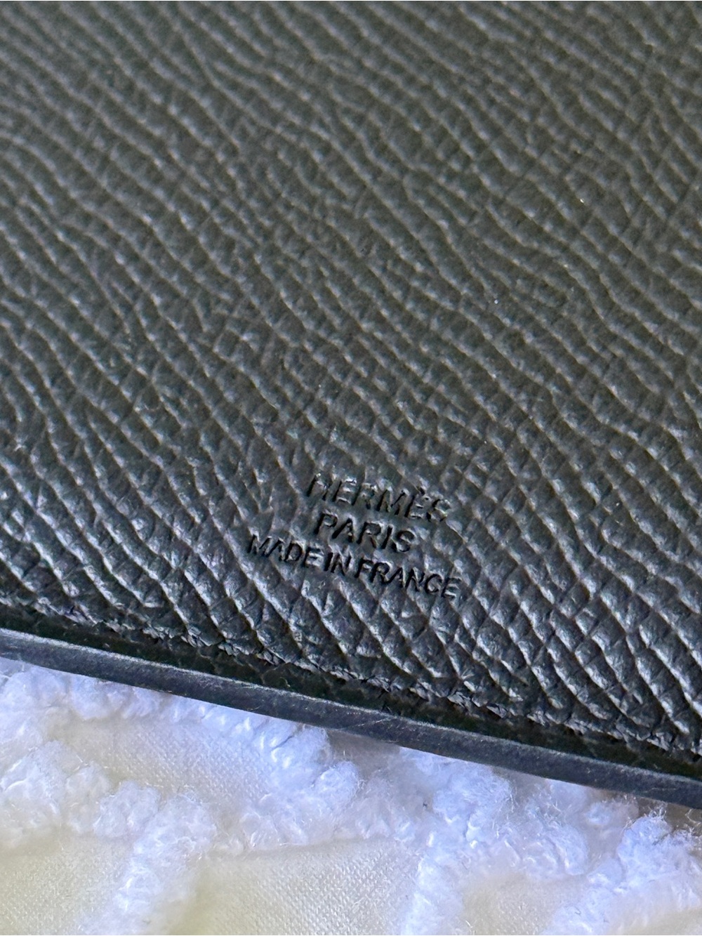 Authentic NWT Hermès Black Epsom Leather Tarmac Passport Holder - Picture 2 of 8